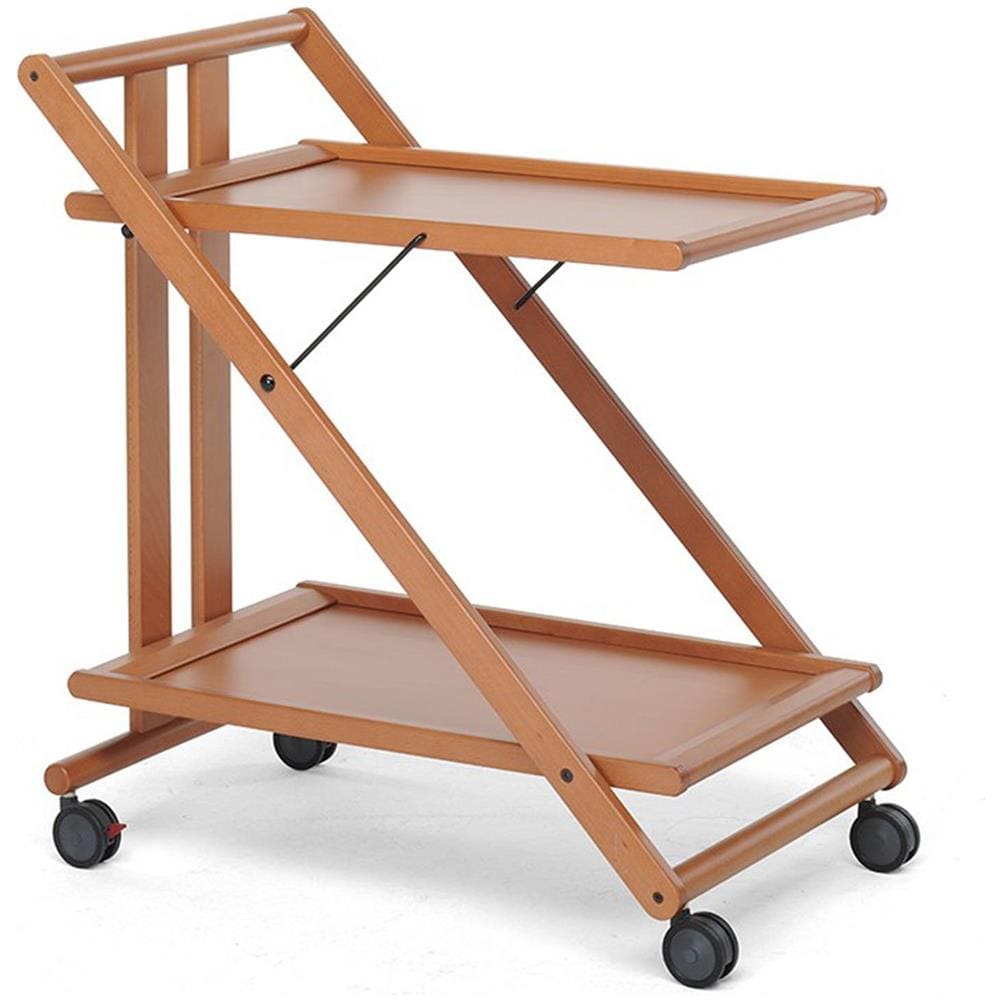 Carrello Sprint Portavivande In Legno Colore Noce - Foto 1