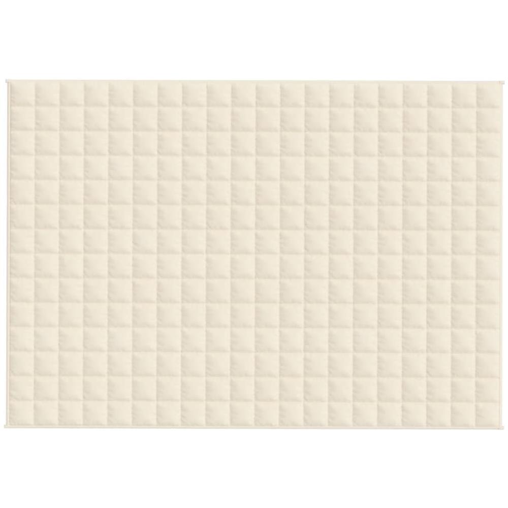 Coperta Ponderata Crema Chiaro 137x200 Cm 10 Kg Tessuto - Foto 2