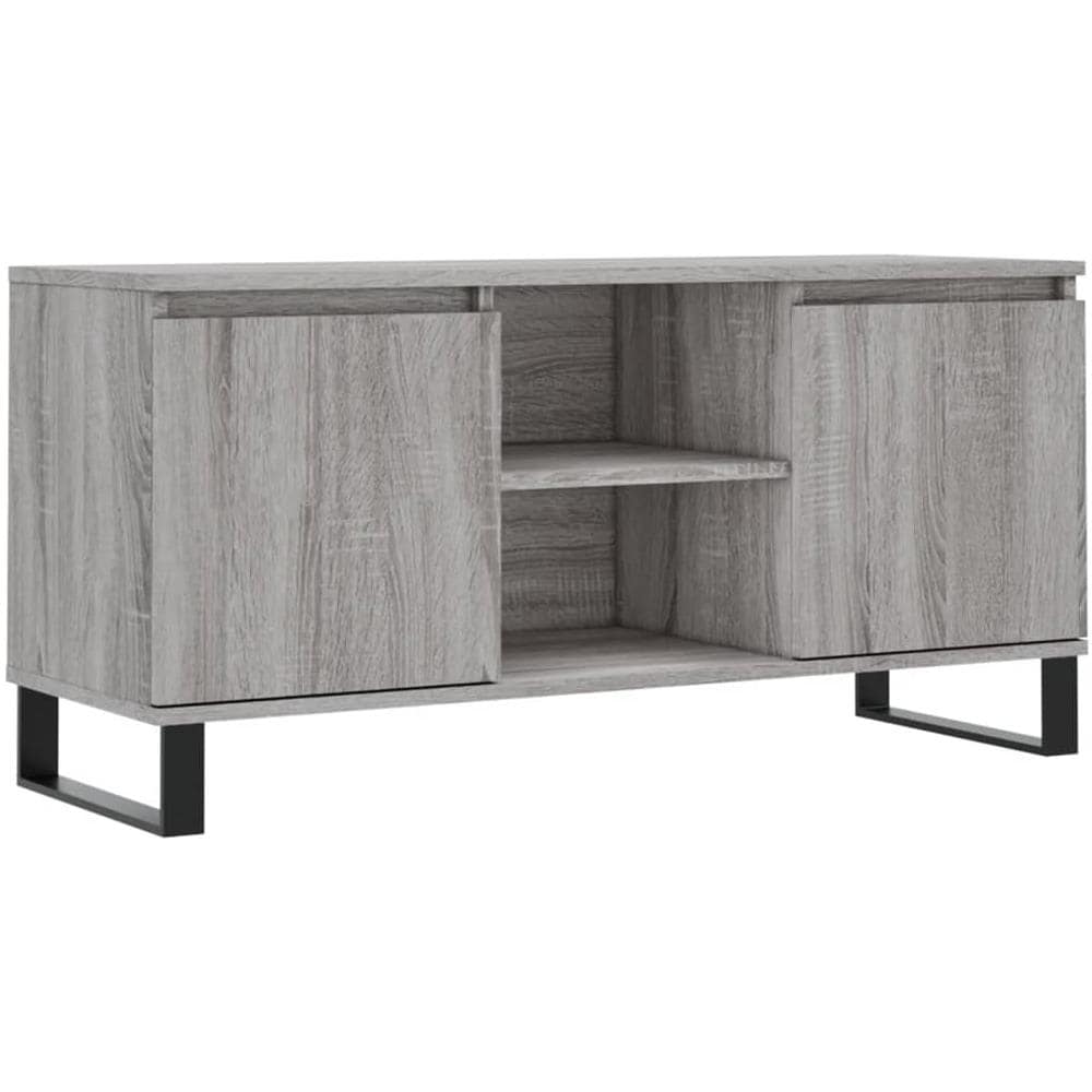 Mobile Porta Tv Grigio Sonoma 104x35x50 Cm In Legno Multistrato - Foto 2