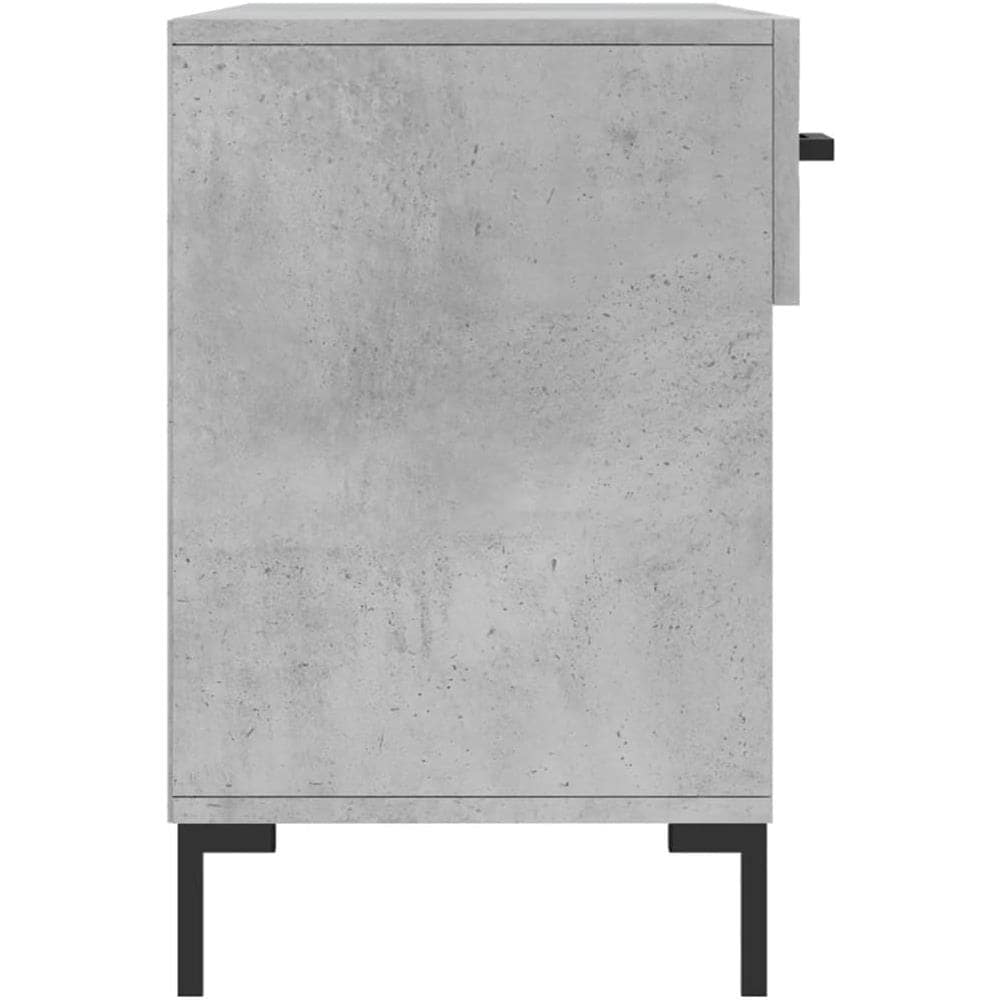 Panca Porta Scarpe Grigio Cemento 102x35x55cm Legno Multistrato - Foto 10