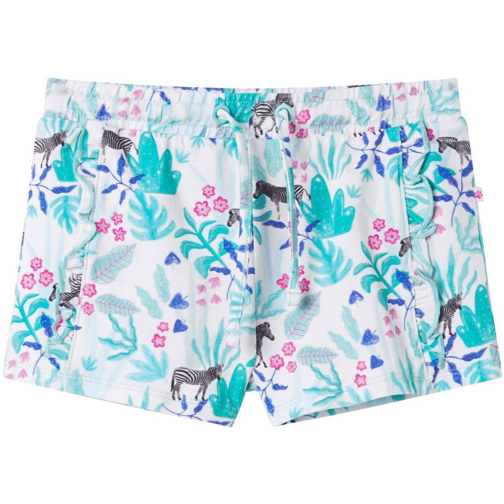 Pantaloncini per Bambini con Coulisse Ecru e Menta Scuro 140 - Foto 1