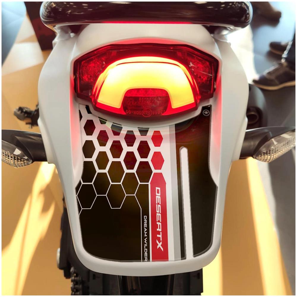 Adesivo 3D Protezione Codino Posteriore Moto Compatibile Con Ducati Desertx - Foto 2