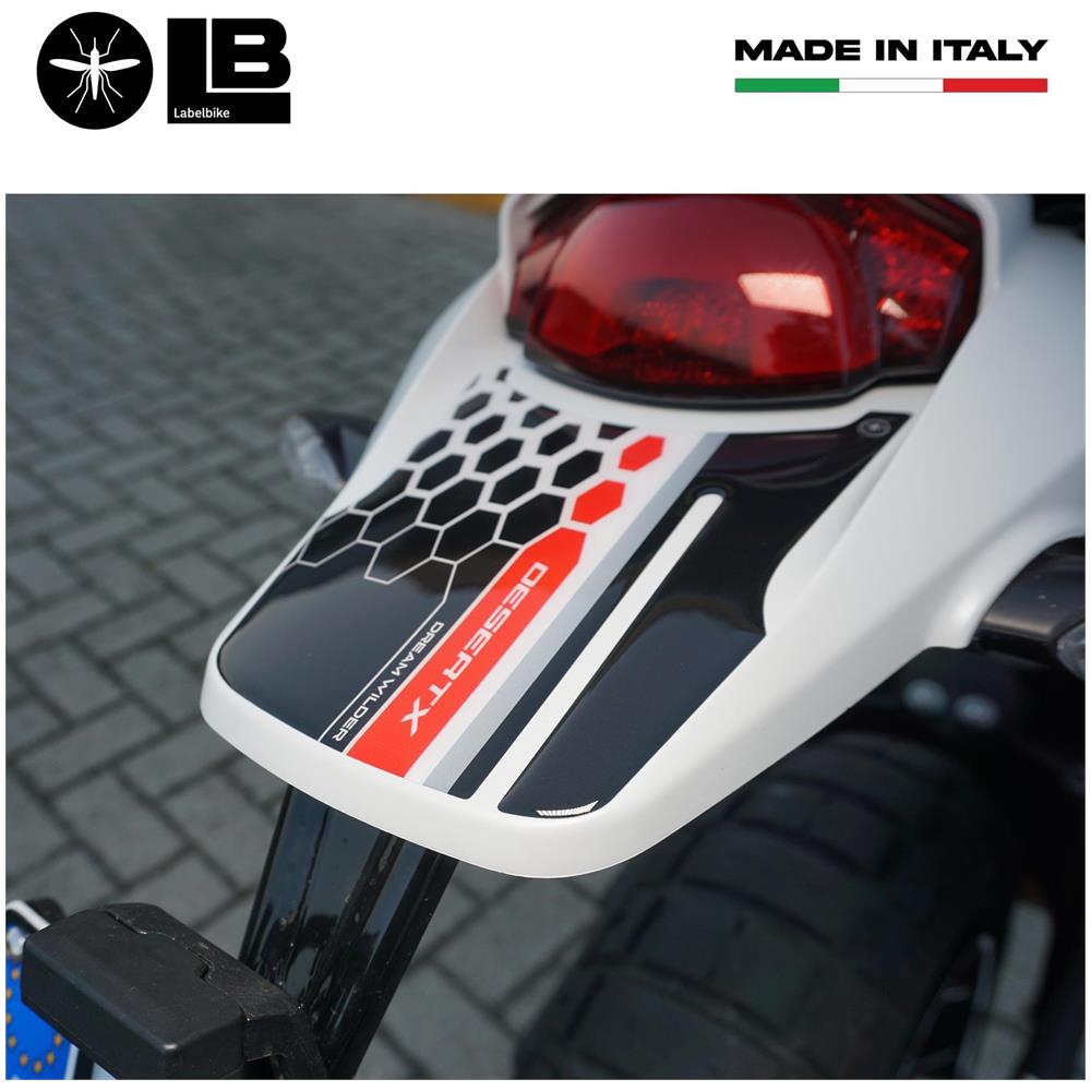 Adesivo 3D Protezione Codino Posteriore Moto Compatibile Con Ducati Desertx - Foto 3
