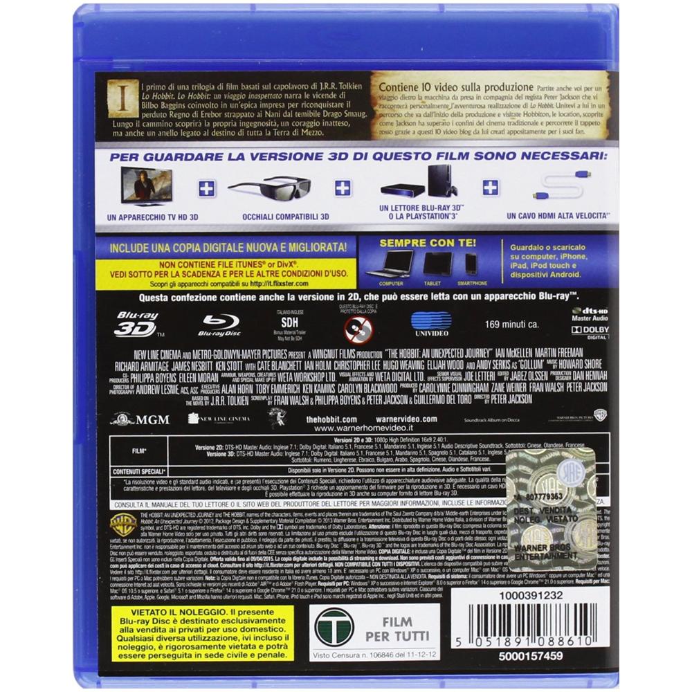 Lo Hobbit - Un Viaggio Inaspettato (2 Blu-Ray 3D + 2 Blu-Ray + Copia Digitale) - Foto 2