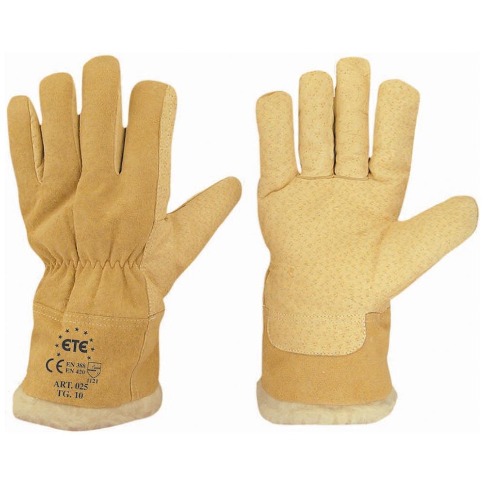 Guanti In Pelle Fiore Con Felpatura Interna - Foto 1