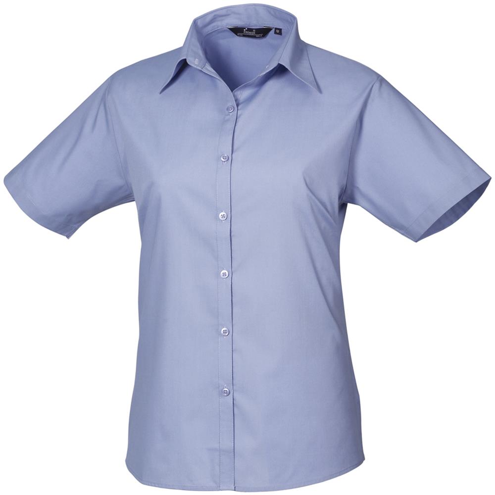 Camicia Maniche Corte Donna (it 52) (blu Medio)  - Foto 1
