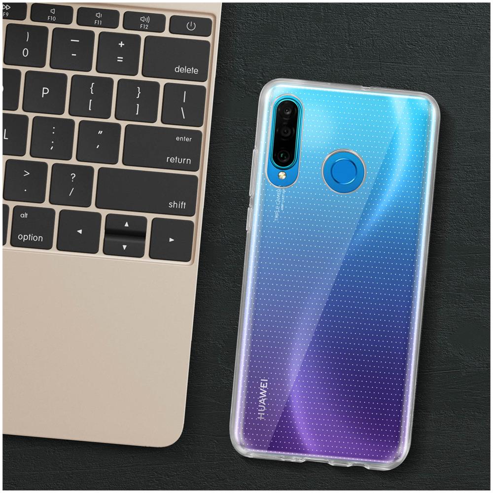 Cover Huawei P30 Lite Protezione Silicone Morbido Antishock Trasparente - Foto 2