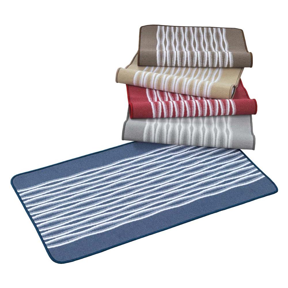 Tappeto Antiscivolo Disegno Ondina Colore Bordeaux Modello O.B. 60x110 Bordeaux - Foto 4