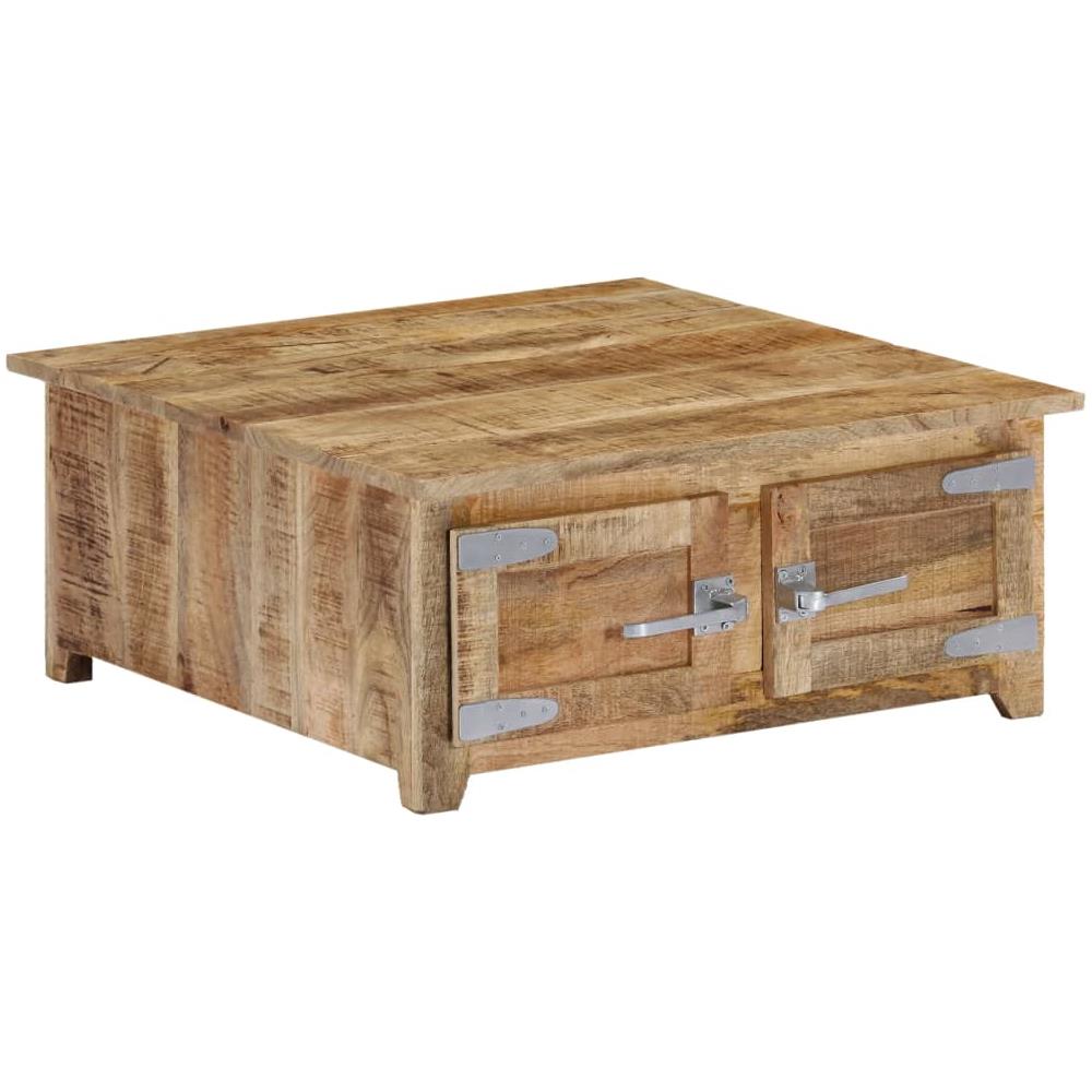 Tavolino Da Caffè 70x70x30 Cm In Legno Massello Di Mango - Foto 1