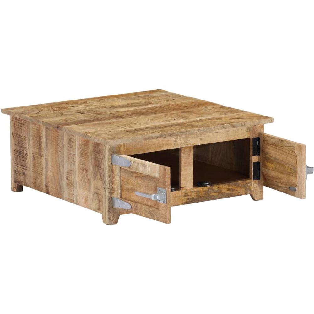 Tavolino Da Caffè 70x70x30 Cm In Legno Massello Di Mango - Foto 8