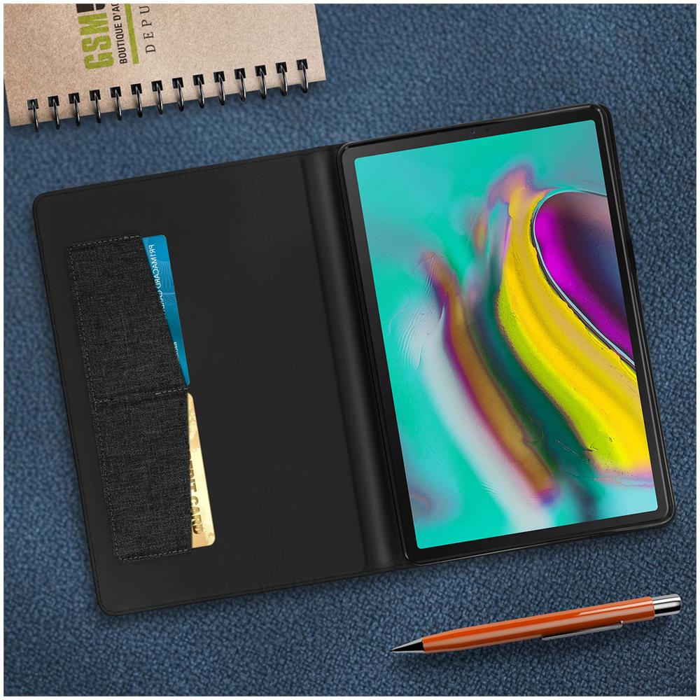 Cover Porta Carte Samsung Galaxy Tab S5e Tessuto Nero - Foto 2