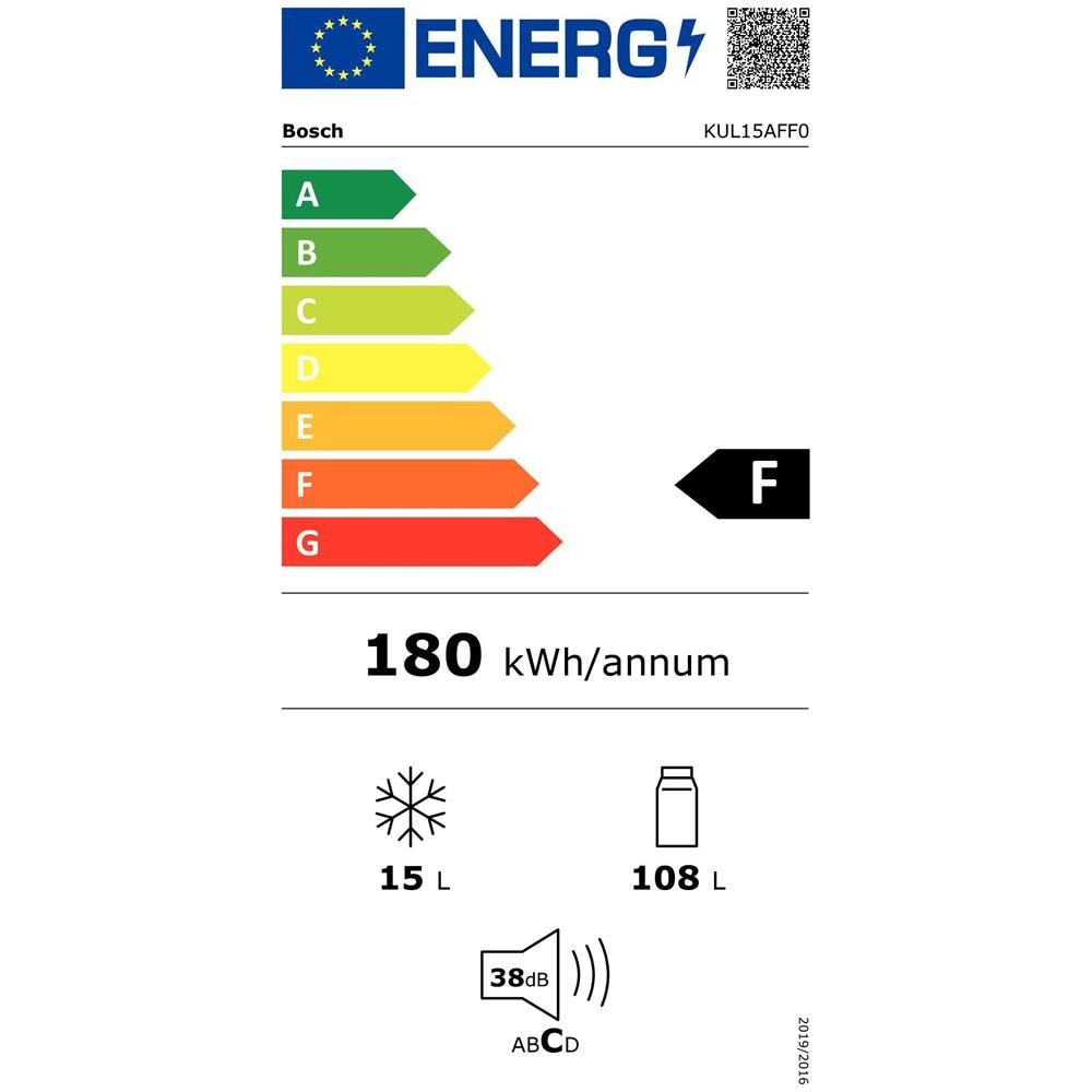 Frigorifero Monoporta da Incasso KUL15AFF0 Serie 6 Classe F Capacità Netta 123 Litri - Foto 3