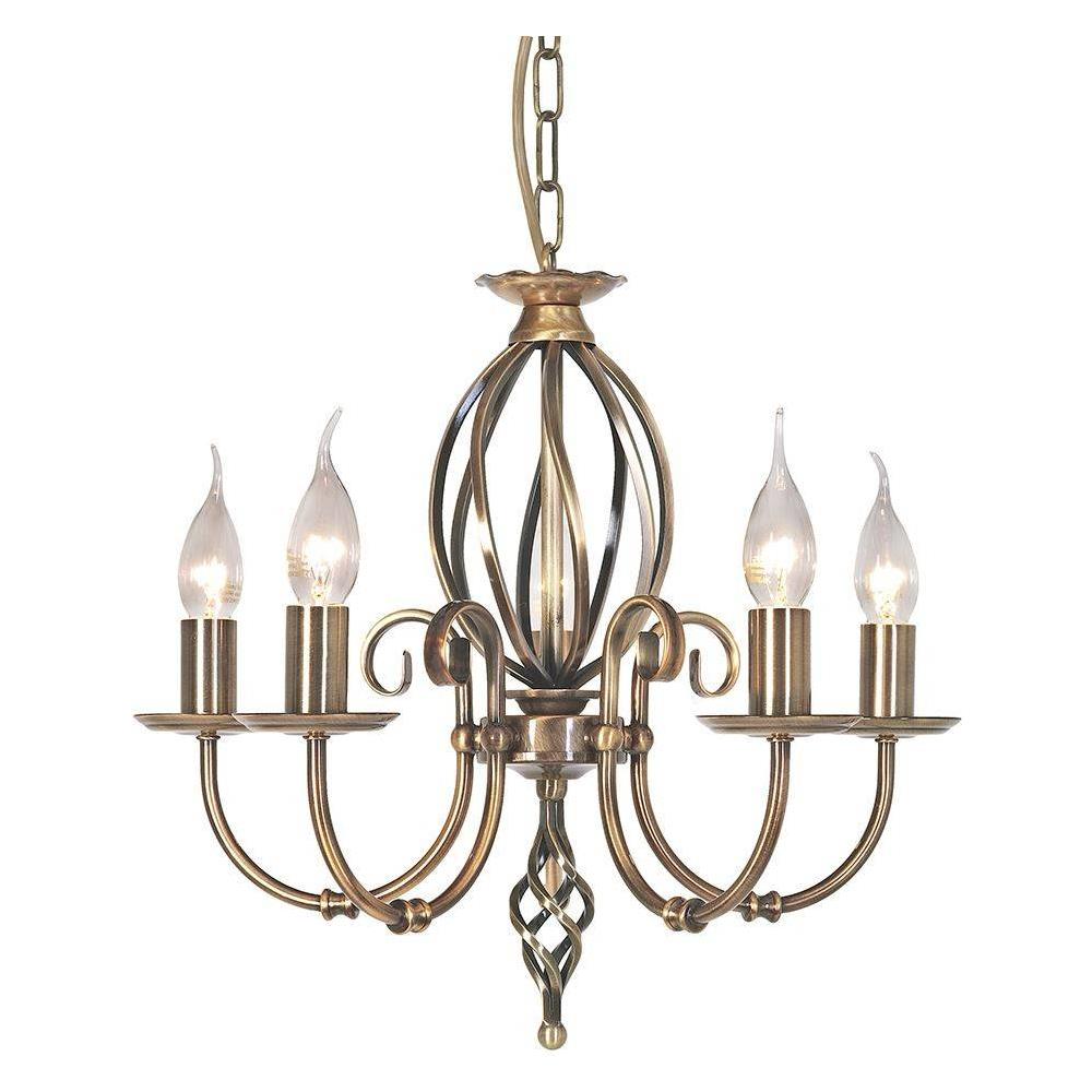 Aegean 5lt Chandelier Aged Brass - Foto 2