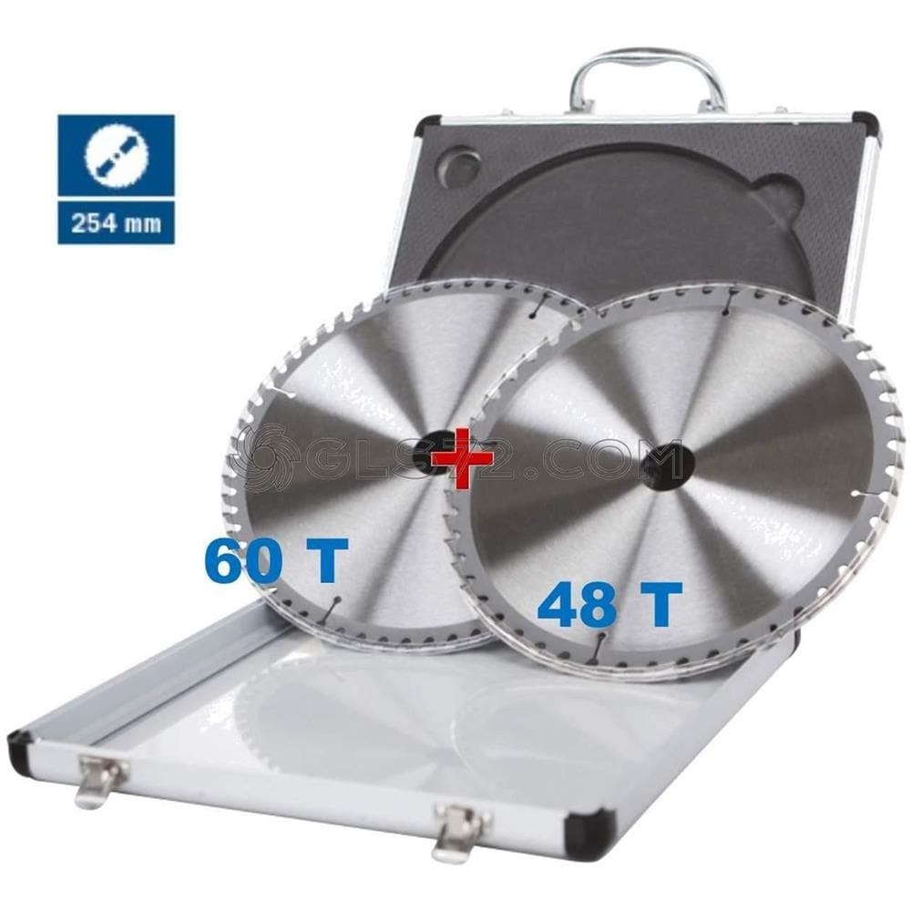 Kit 2 Lame Sega Circolare 254mm X Troncatrici Legno Pvc Alluminio - Foto 1