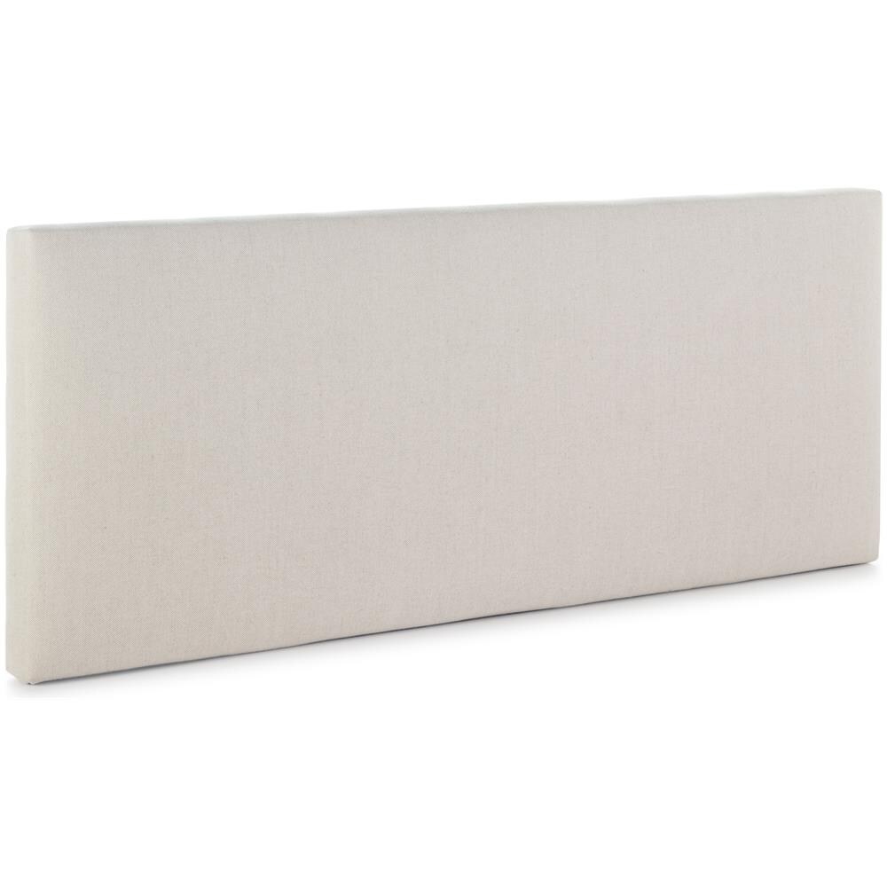 Testiera Rivestita In Tela Tagomago 140x60 Cm De Lino Naturale, Per Letto 135 Cm 8 Cm Di Spessore, Include Hardware Per Il Fissaggio Alla Parete - Foto 1