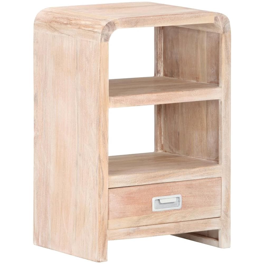 Comodino 40x30x60 Cm In Legno Massello Di Acacia - Foto 1