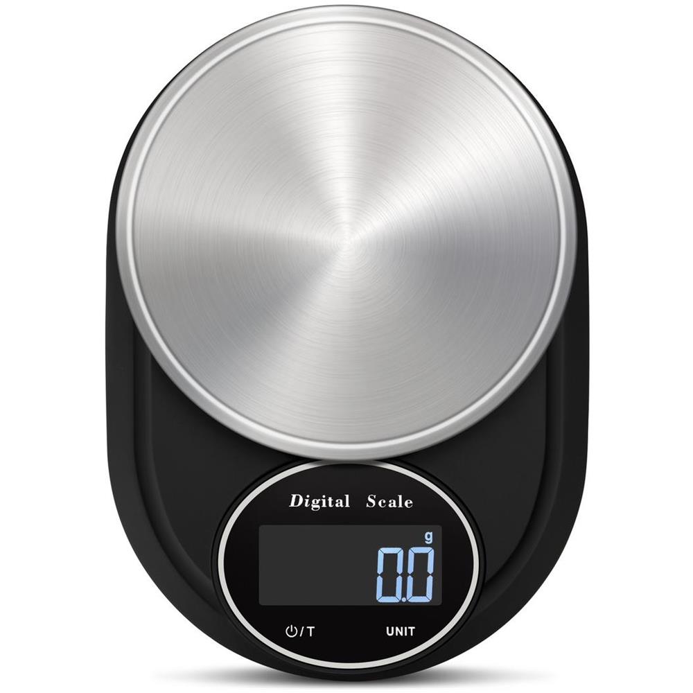 Bilancia Da Cucina Digitale 2 Kg / 0,1 G Acciaio Inossidabile Nero / Argento - Foto 1