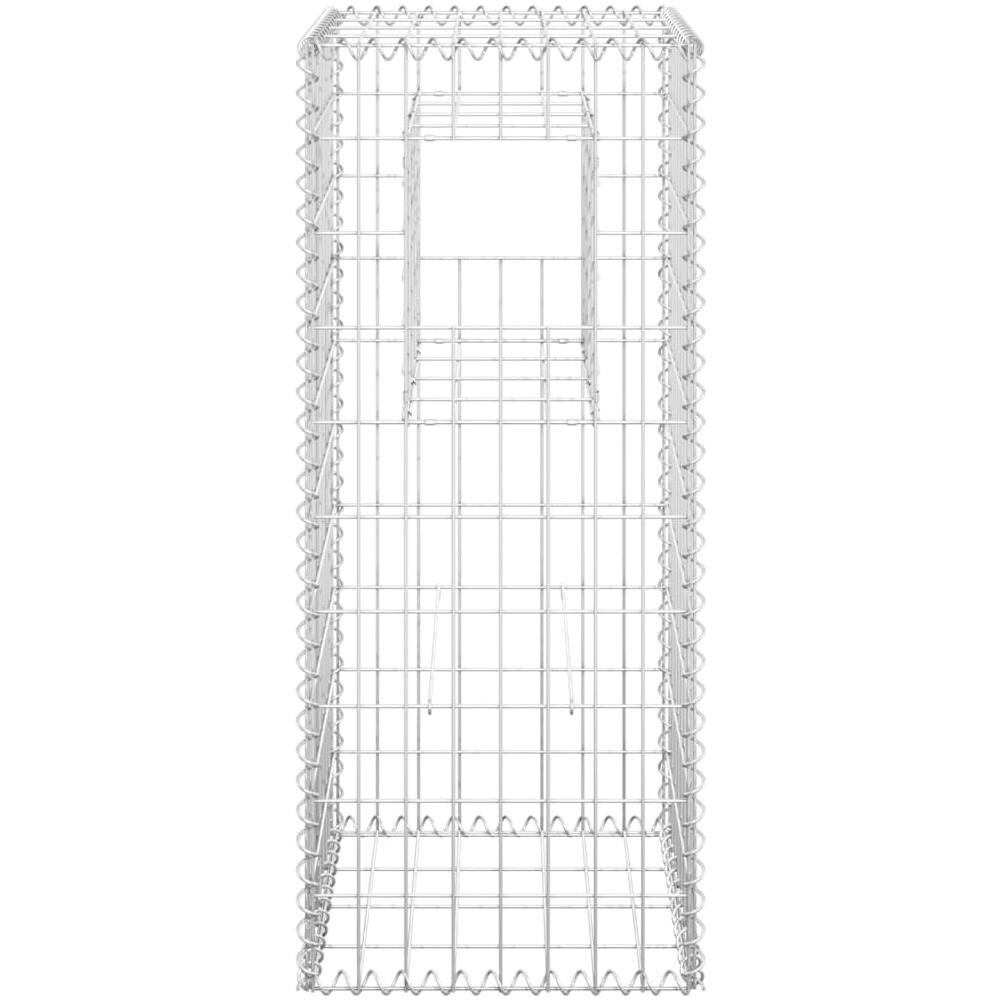 Cesto A Gabbione A Torre 40x40x100 Cm In Ferro - Foto 3