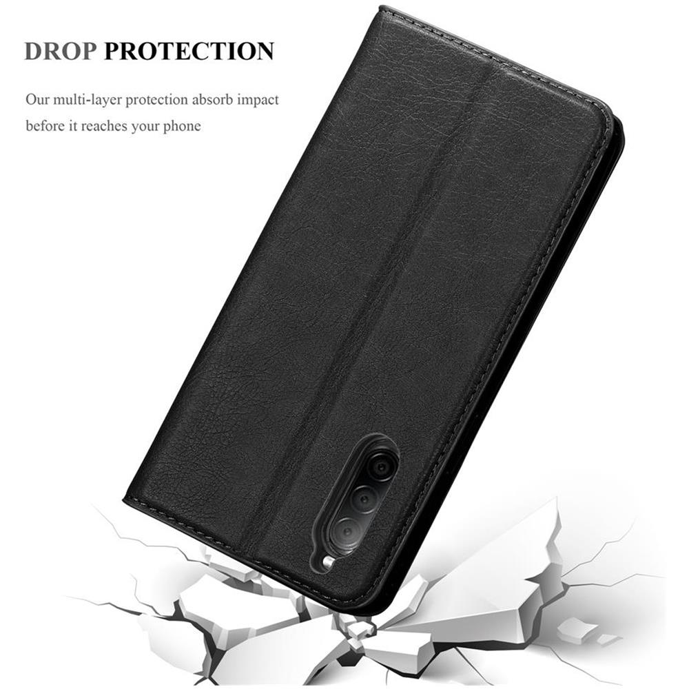 Custodia Compatibile Con Sony Xperia 10 Ii (2. Version) In Nero Di Notte - Coperchio Protettiva Con Chiusura Magnetica, Funzione Stand E Tasca Per Le Carte - Foto 8