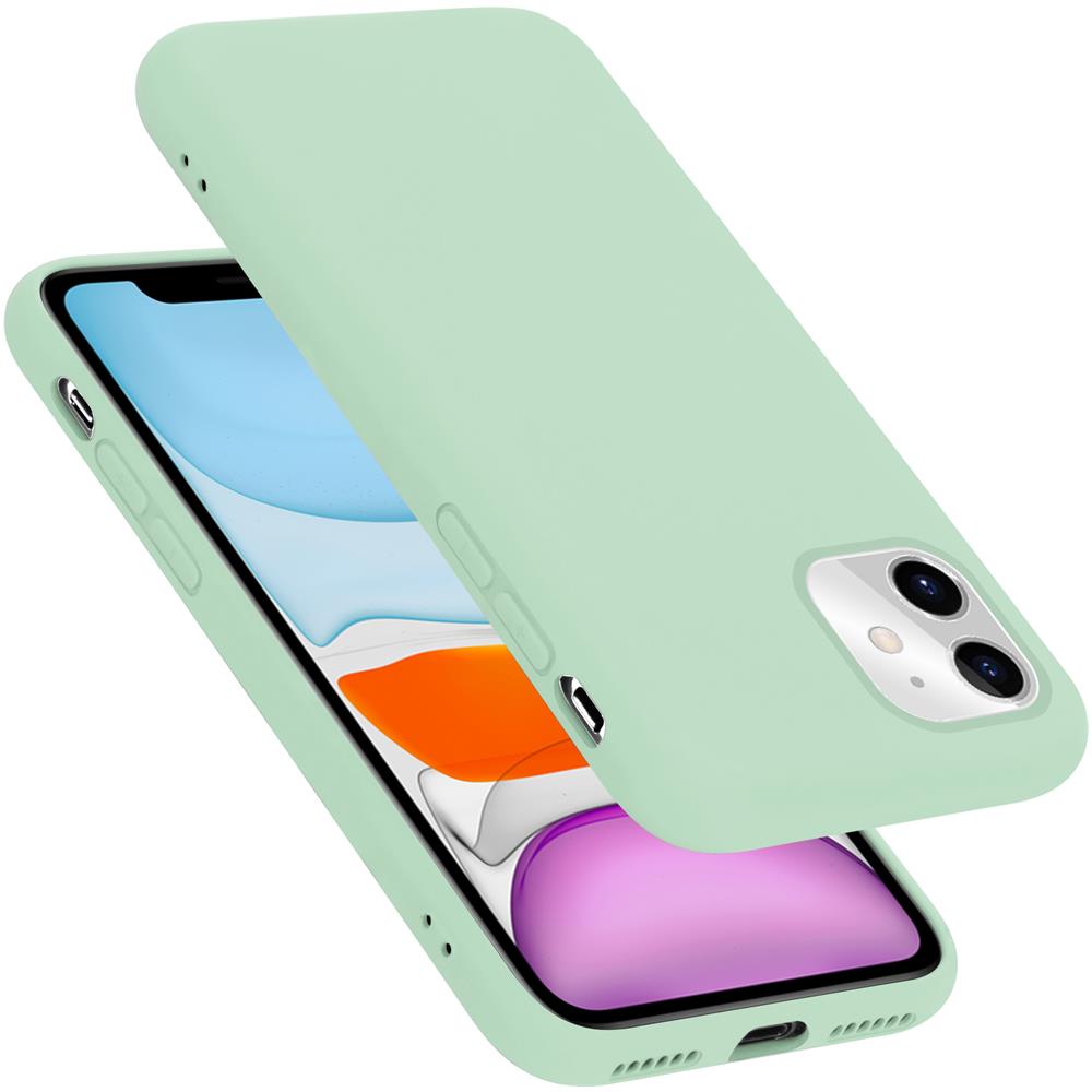 Custodia Compatibile Con Apple Iphone 11 In Liquid Verde Chiaro - Coperchio Protettivo In Silicone Tpu Flessibile - Foto 1