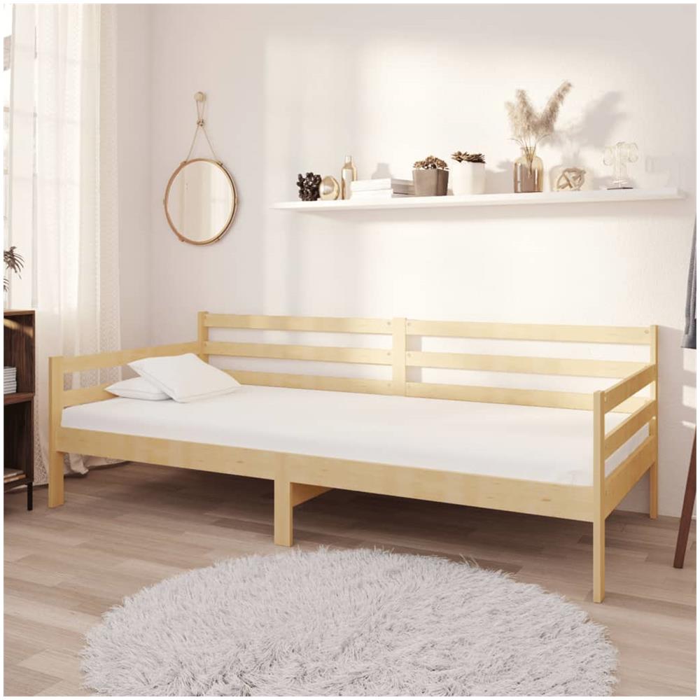 Divano Letto con Materasso 90x200 cm Legno Massello di Pino - Foto 1