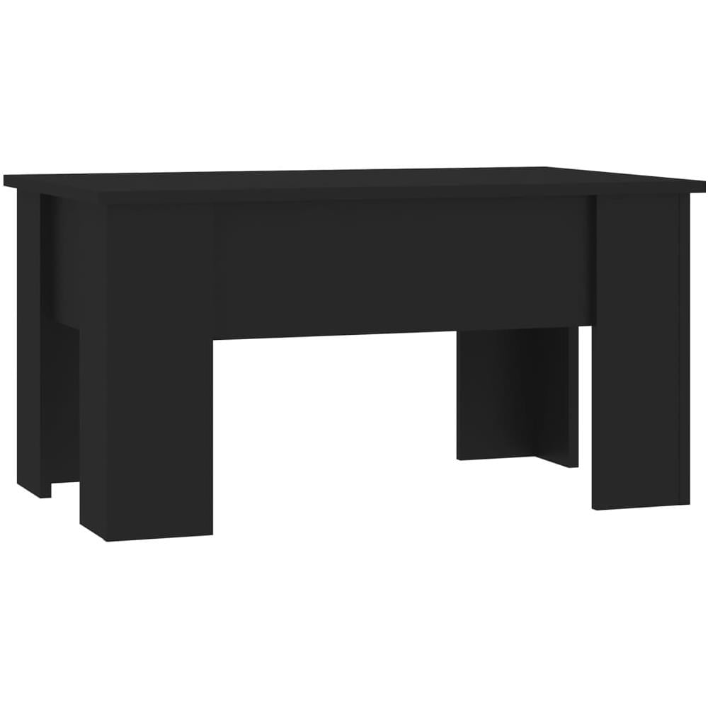 Tavolino Da Salotto Nero 79x49x41 Cm In Legno Multistrato - Foto 1