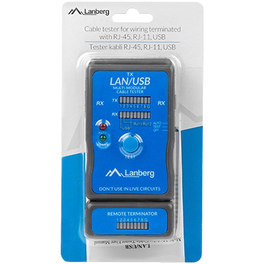 Tester Per Cavi Di Rete Lanberg Nt-0403 Per Rj45 Rj11 E Usb - Foto 4
