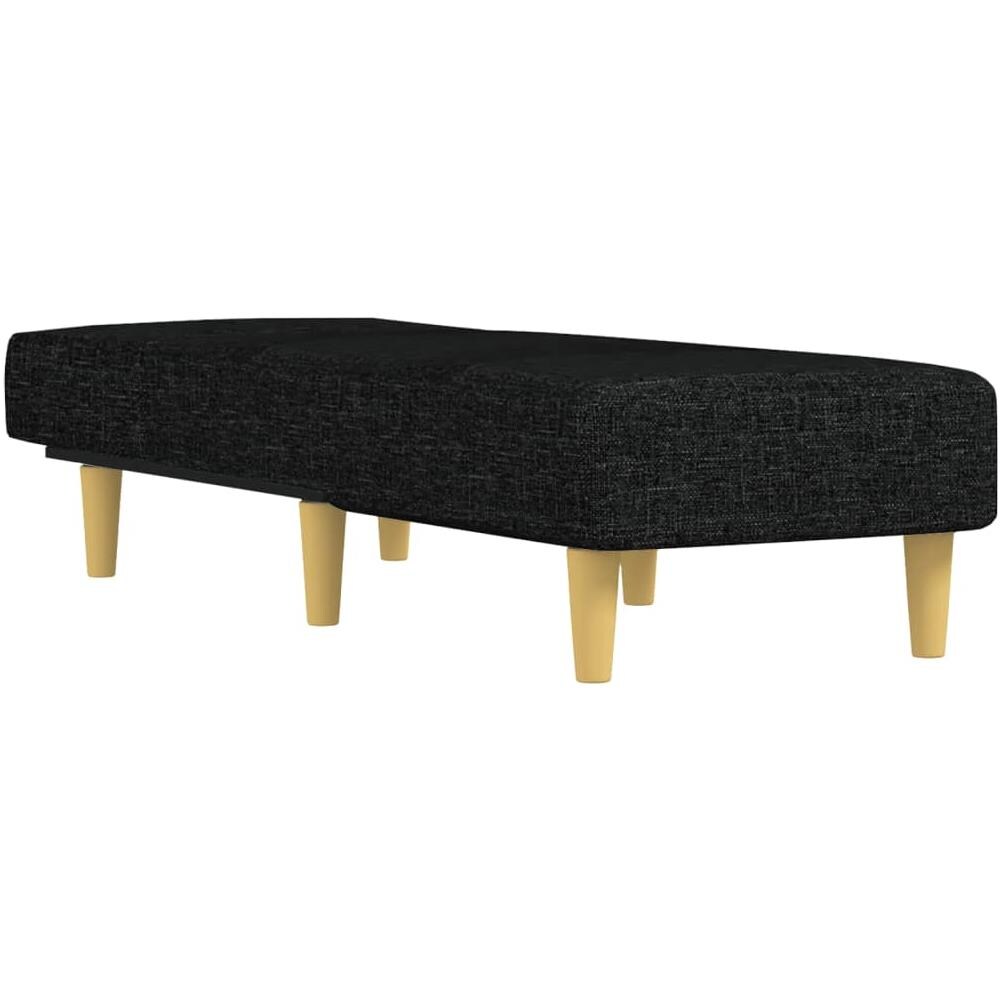 Chaise Longue In Tessuto Nero - Foto 3