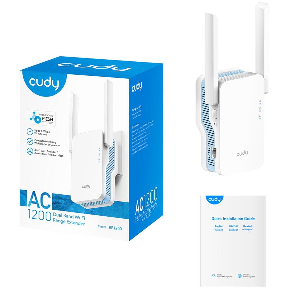 RE1200 Extender WiFi Dual Band Booster Wireless AC1200 Amplificatore di Segnale Wi-Fi - Foto 4