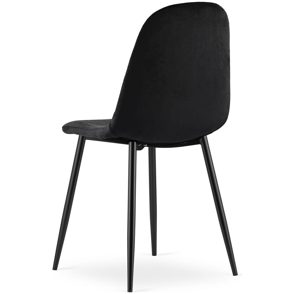 DAPI CHAIR Sedie ergonomiche moderne in velluto nero x4 - Foto 7