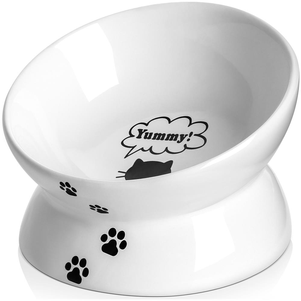 Ciotola per gatti, Ciotole per cibo per gatti inclinate rialzate - Foto 1