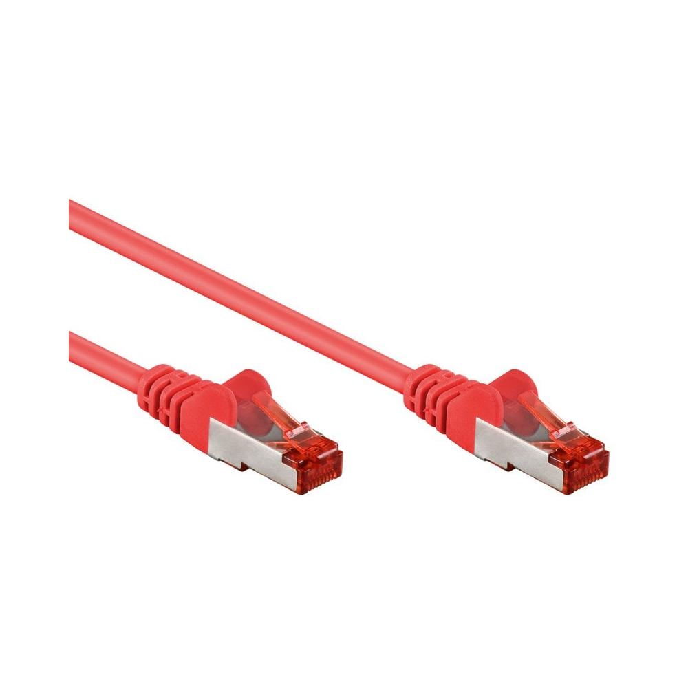 ICOC CCA6F-100-RE - Cavo di rete Patch in CCA Schermato Cat. 6 Rosso F / UTP 10 m Bulk - Foto 2