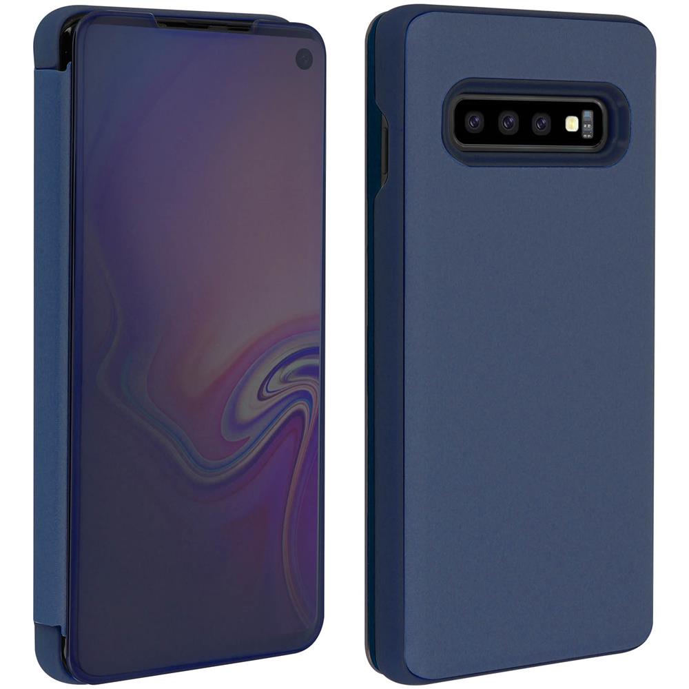 Custodia Galaxy S10 Sportellino Traslucido Stand Video Blu - Foto 2