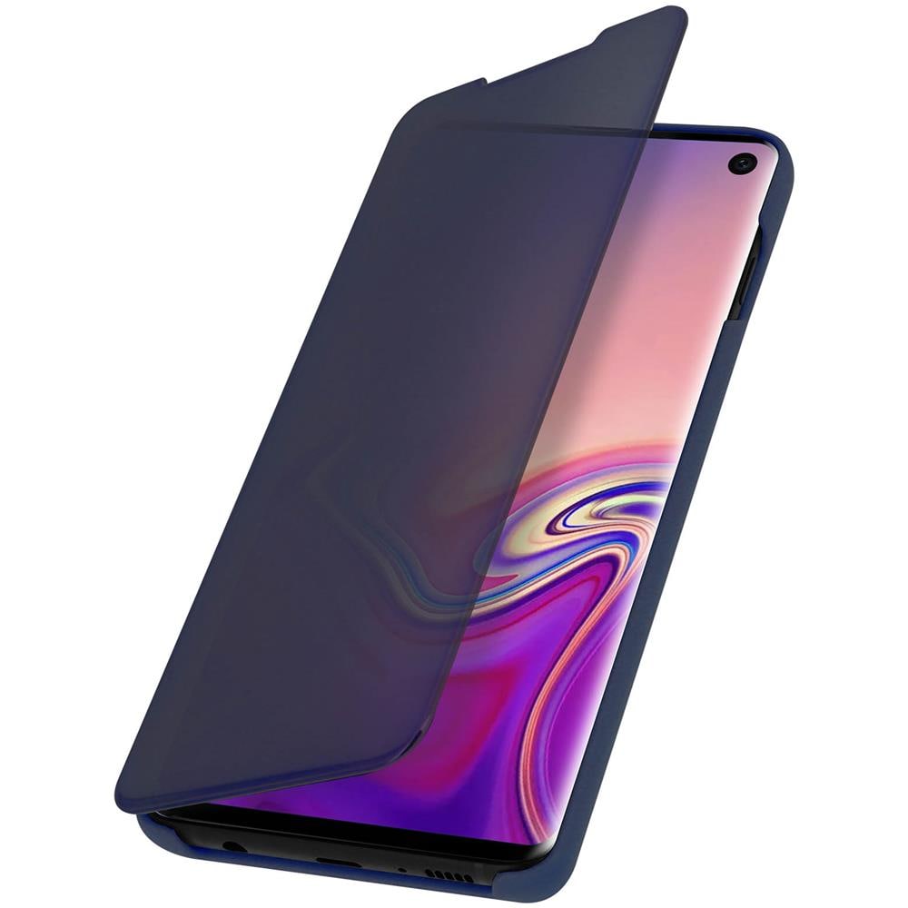 Custodia Galaxy S10 Sportellino Traslucido Stand Video Blu - Foto 1