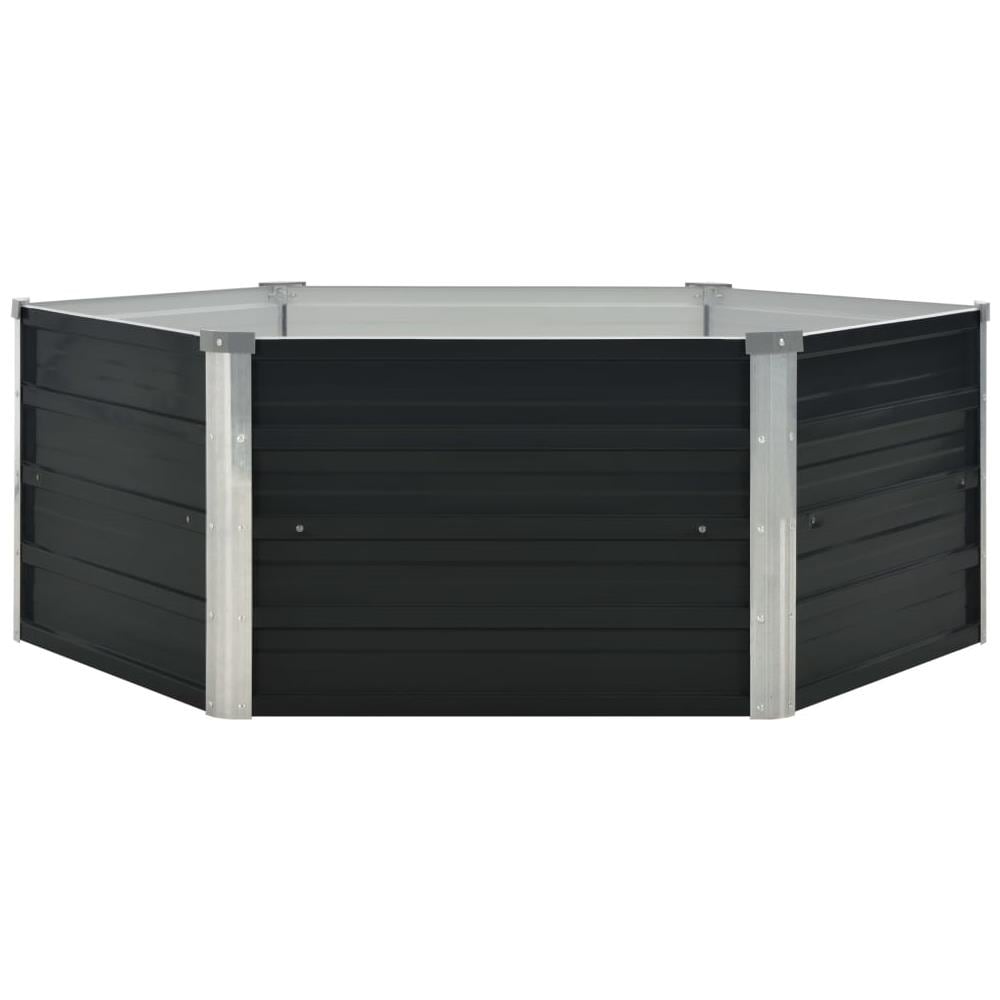 Fioriera Antracite 129x129x45 cm in Acciaio Zincato - Foto 2