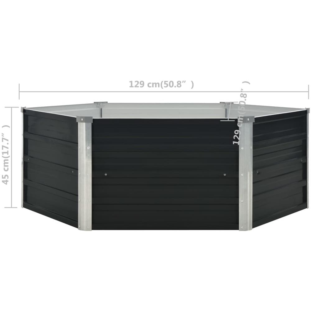 Fioriera Antracite 129x129x45 cm in Acciaio Zincato - Foto 7