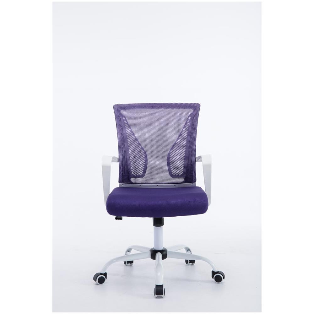 Sedia Ufficio Girevole Tracy Colorata - Sedia Scrivania Direzionale in Rete con Braccioli - Sedia Pc Imbottita con Portata Max 136KG Telaio Cromato / Viola - Foto 2