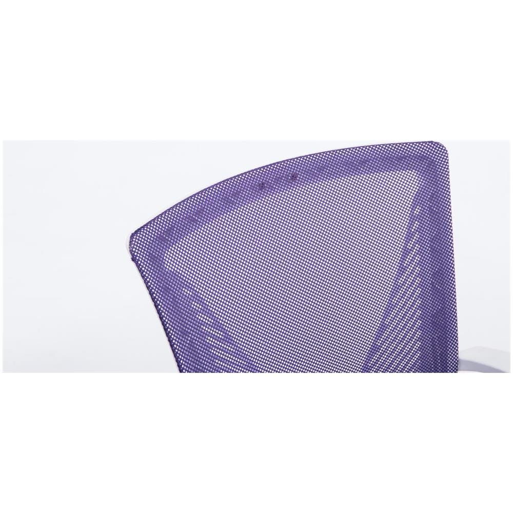 Sedia Ufficio Girevole Tracy Colorata - Sedia Scrivania Direzionale in Rete con Braccioli - Sedia Pc Imbottita con Portata Max 136KG Telaio Cromato / Viola - Foto 5