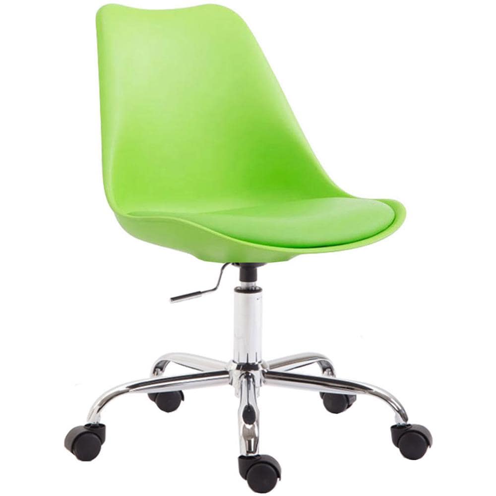 Sedia Ufficio Toulouse in Similpelle e Polipropilene - Sedia Scrivania Girevole Regolabile - Sedia Studio in Metallo, Carico Max 136kg - Sedia Lavoro con Ruote Verde - Foto 1