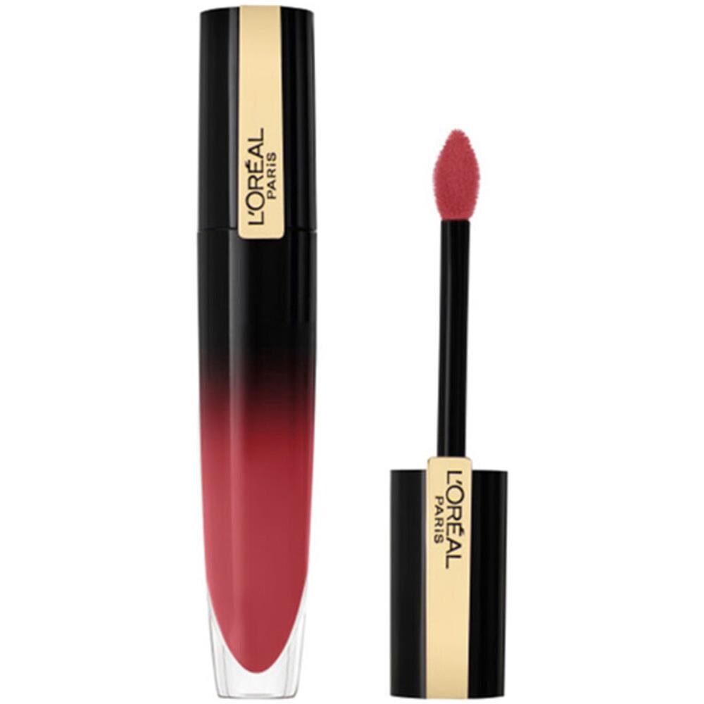 L'oreal Paris Trucco Brillante Firma Rossetto Liquido, Tinta Labbra Ha Lunga Tenuta, Formula Leggera All'e Brilliant Finish, 302 Essere Eccezionale, Confezione Da 1 - Foto 15