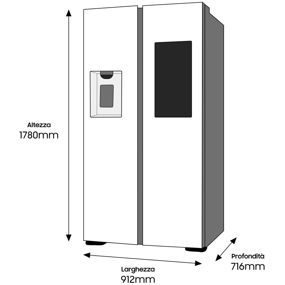Frigorifero Americano Side By Side RS6HA8891SL /EF Classe E Capacità 614 Litri Colore Argento - Foto 11