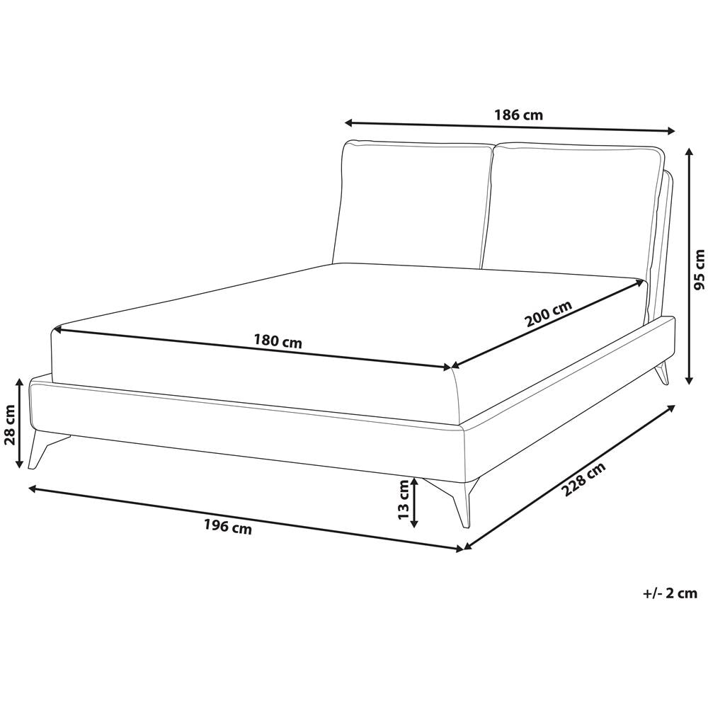 Letto Super King Size 180 X 200 Cm Melle - Foto 2
