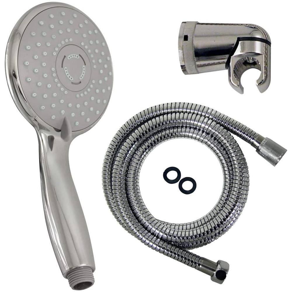 Duplex: Doccia 3getti Cromato 120mm Ss Con Flessibile - Foto 1