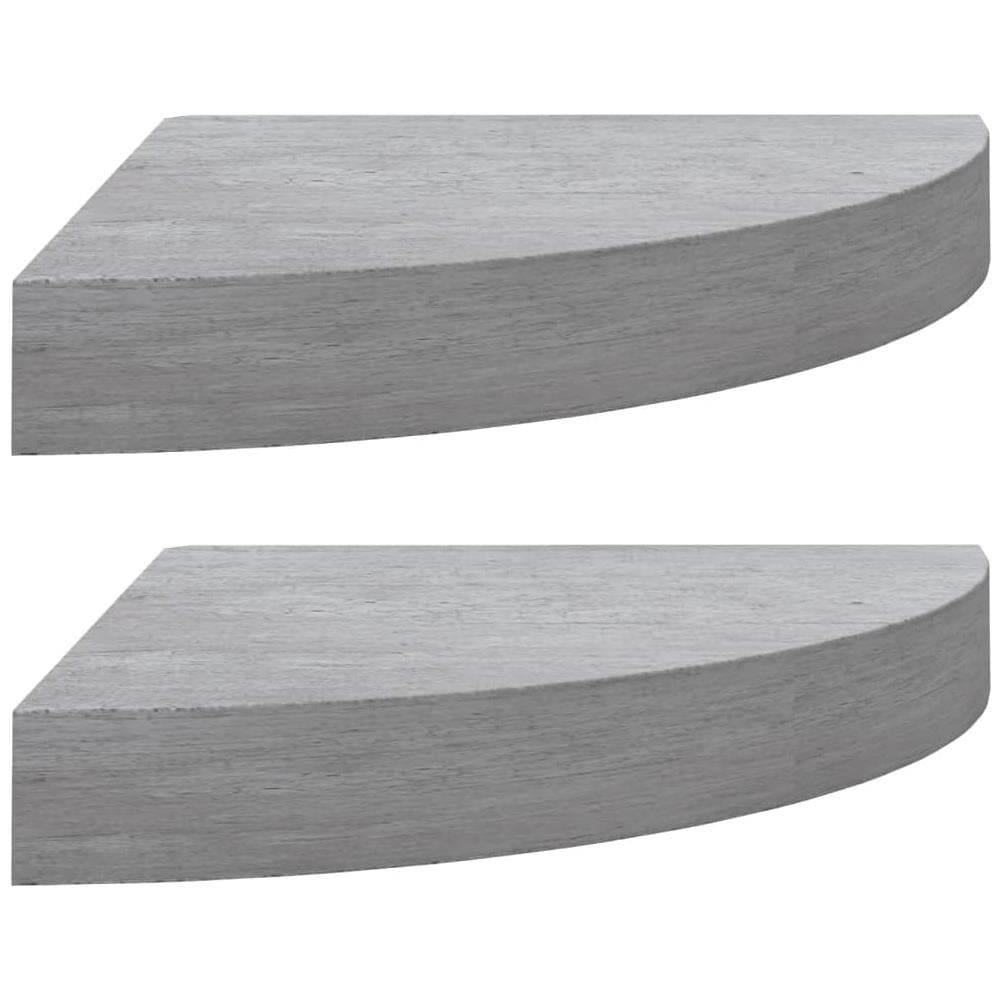 Mensole Angolari 2pz Grigio Cemento 25x25x3,8 Cm In Mdf - Foto 2