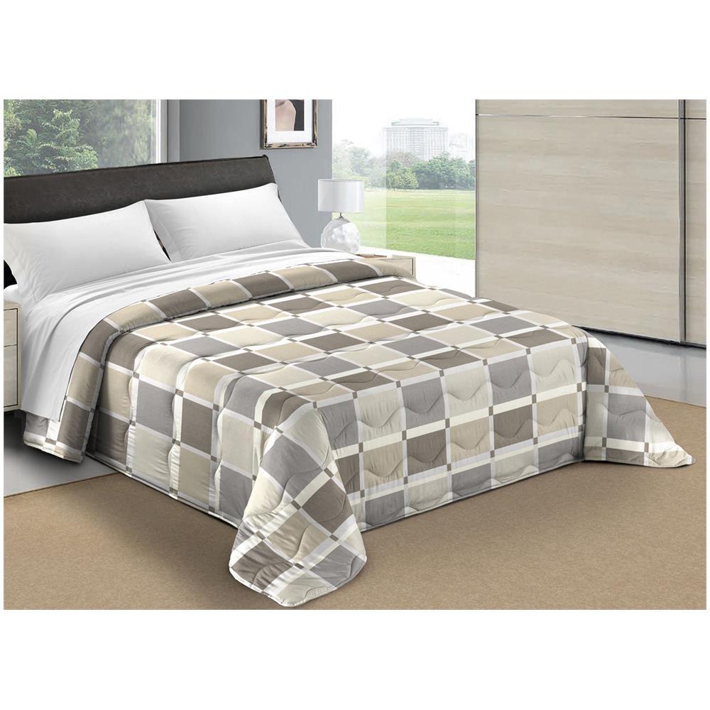 Trapunta Piumone Estiva Primaverile 100gr Scaldanotti Disegno Toronto Beige Piazza E Mezza Beige - Foto 1