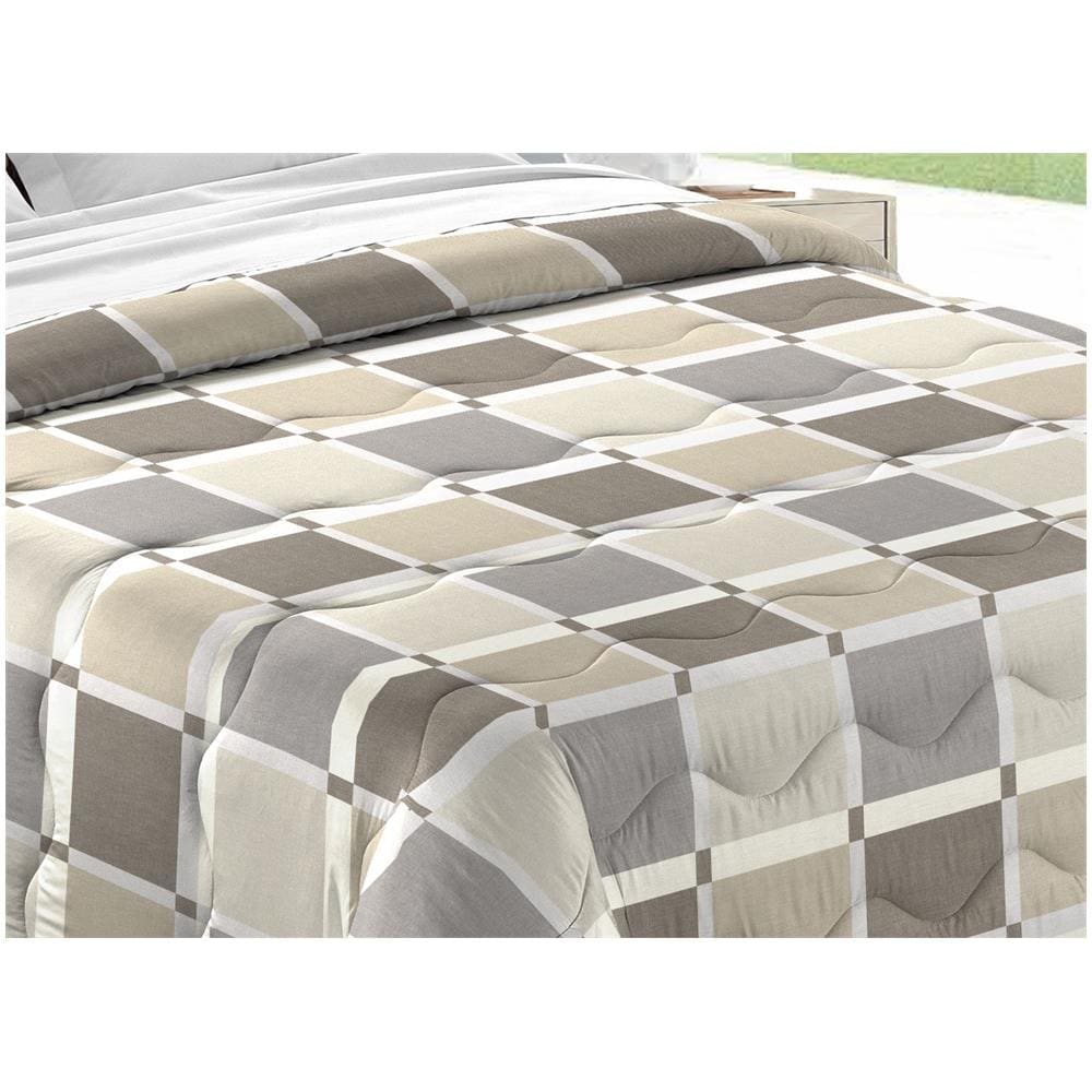 Trapunta Piumone Estiva Primaverile 100gr Scaldanotti Disegno Toronto Beige Piazza E Mezza Beige - Foto 2