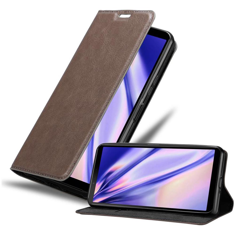 Custodia Compatibile Con Sony Xperia 10 Ii (2. Version) In Bruno Caffè - Coperchio Protettiva Con Chiusura Magnetica, Funzione Stand E Tasca Per Le Carte - Foto 1