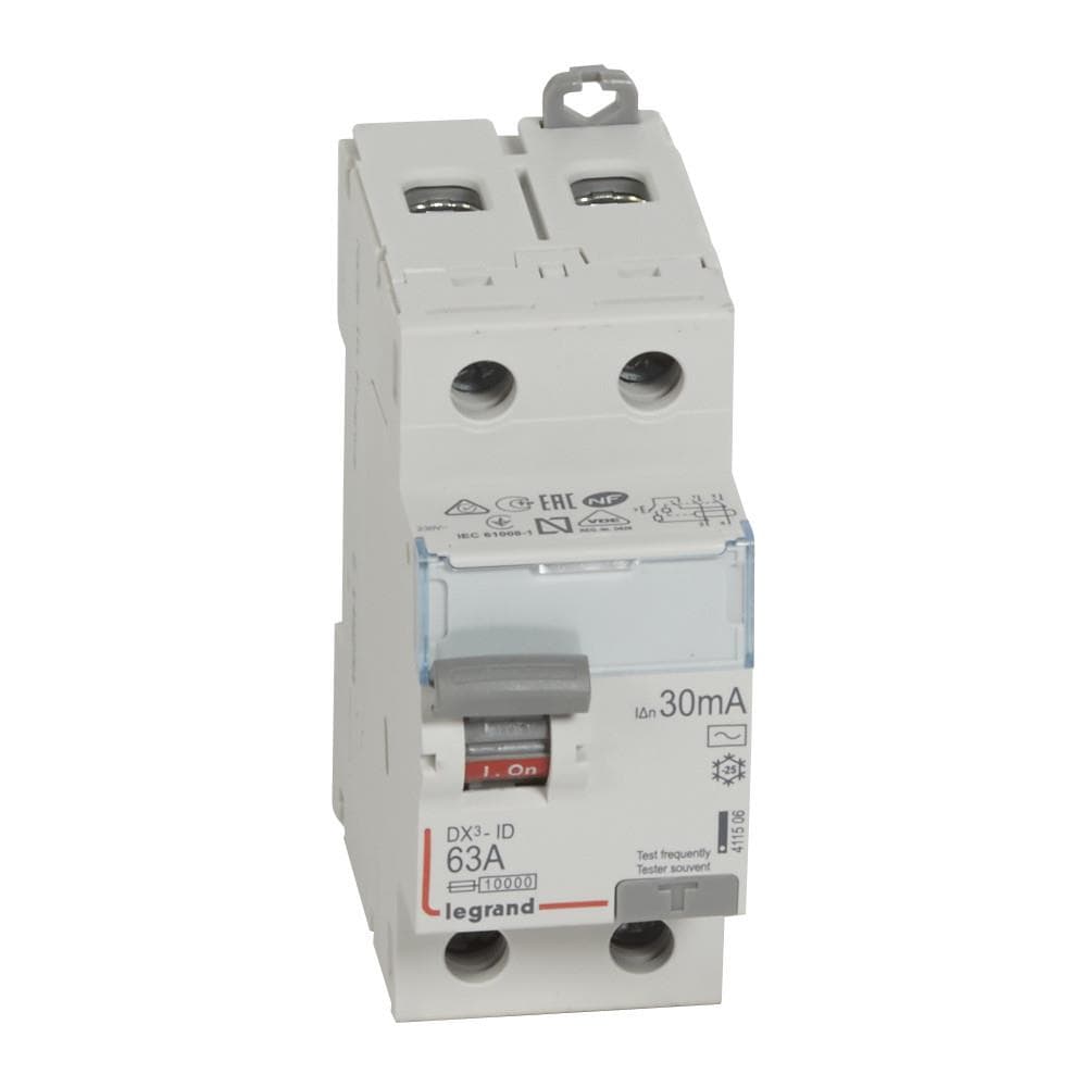 Interruttore Differenziale Industriale 2p 30ma 63a 10ka Classe Ac Dx³ 411506 Legrand - Foto 2
