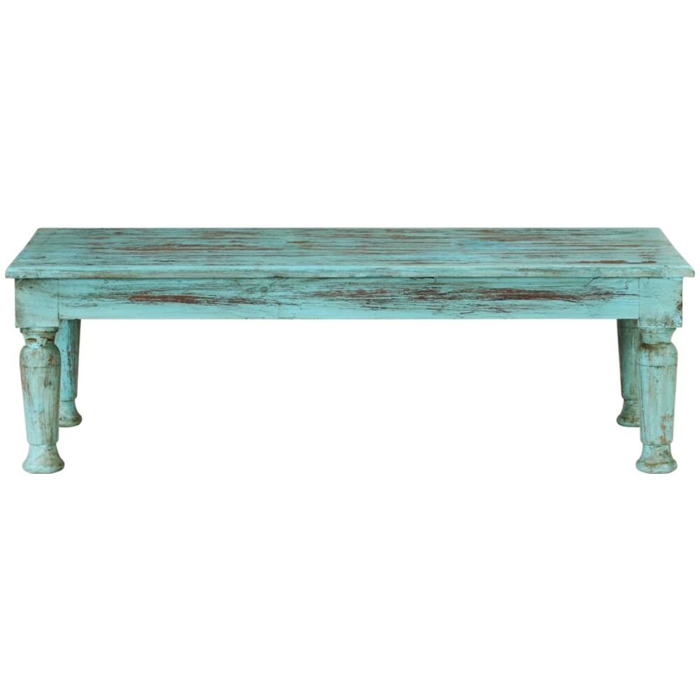 Tavolino Da Salotto 110x50x34 Cm In Legno Massello Di Recupero - Foto 2