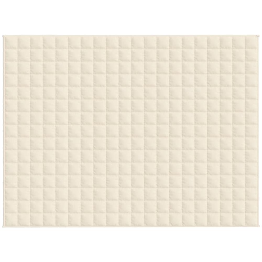 Coperta Ponderata Crema Chiaro 152x203 Cm 7 Kg Tessuto - Foto 2